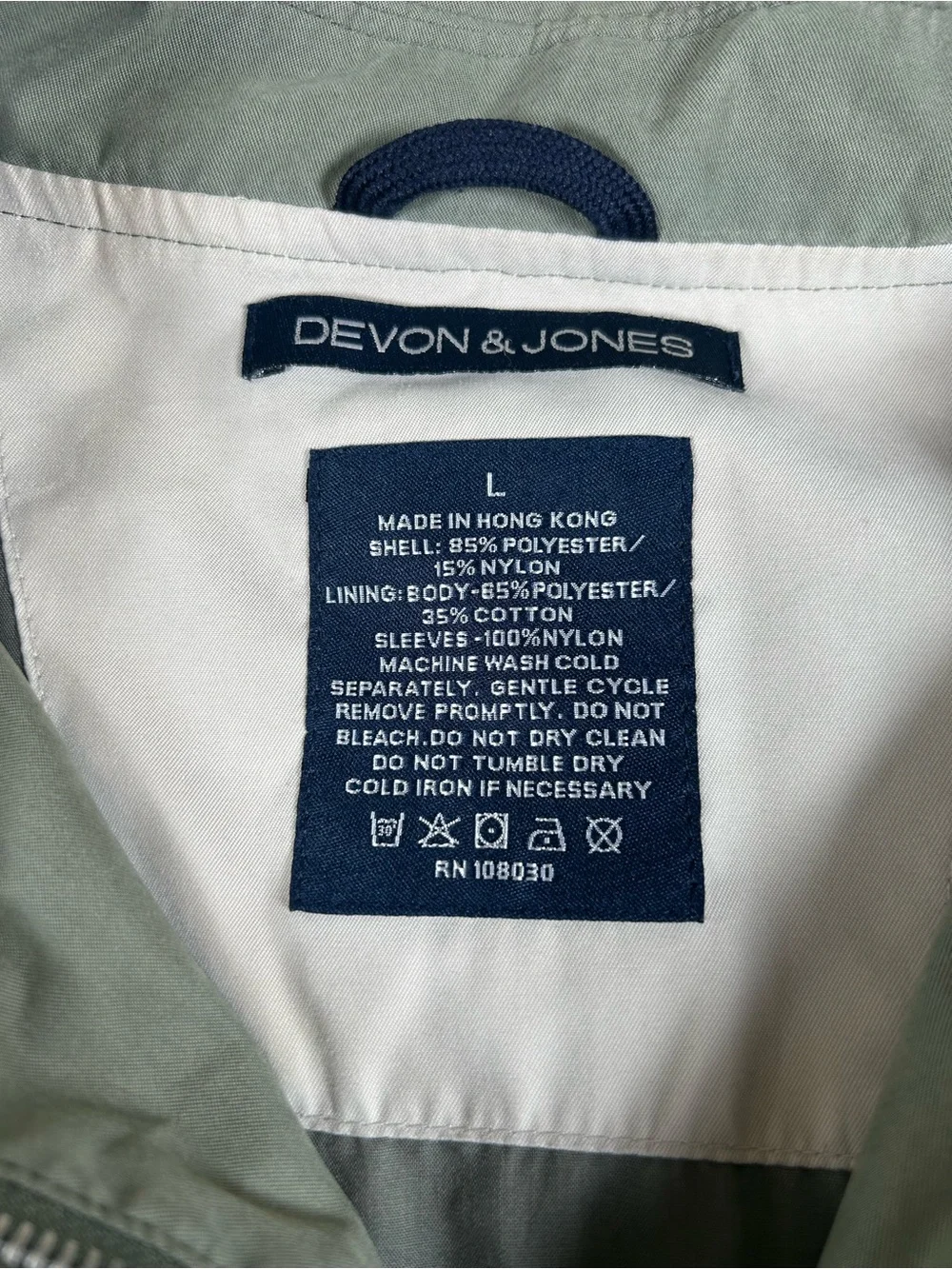 Vintage Devon & Jones classic full-zip golf/windbreaker jacket L Y2K Gorpcore